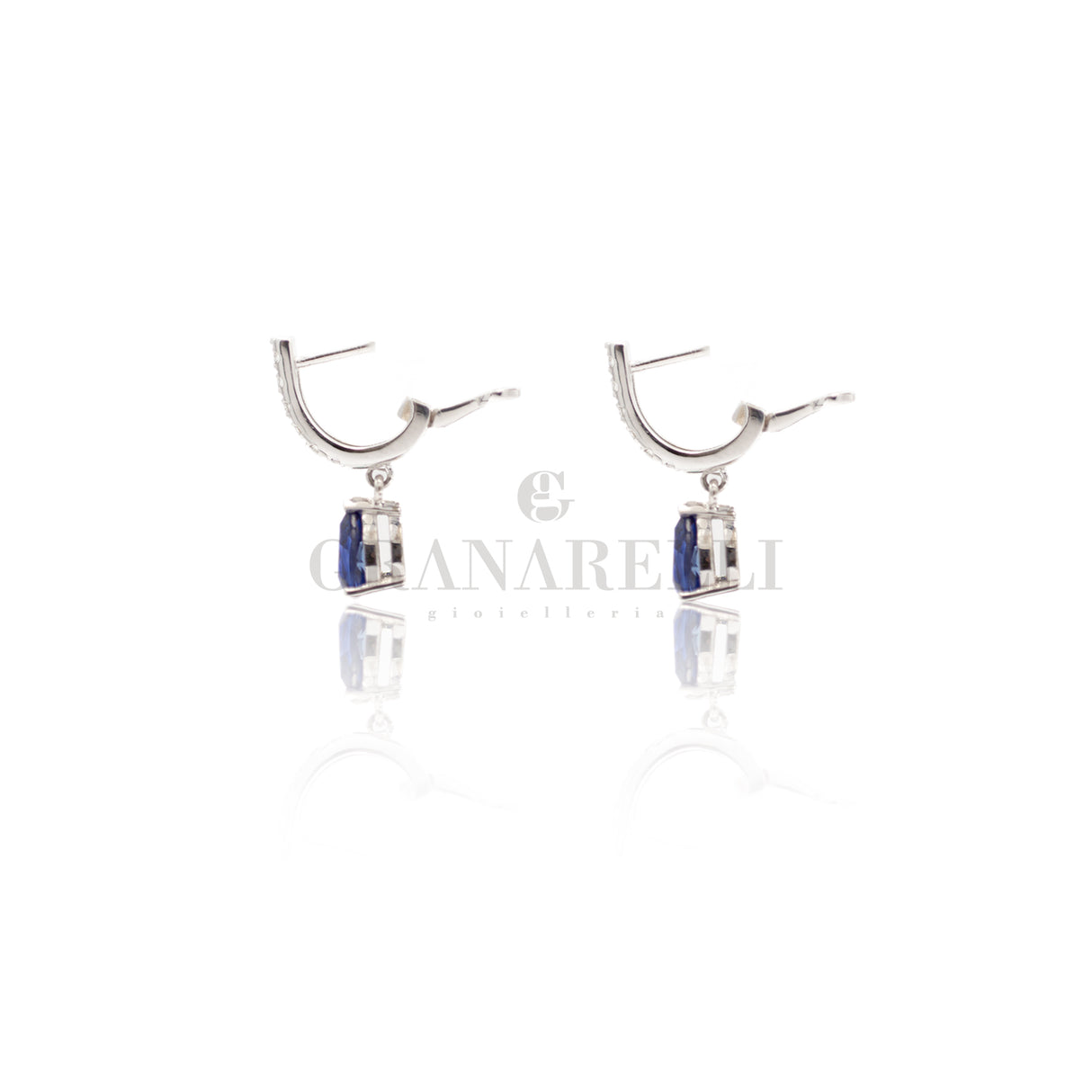 Boucles d'oreilles ovales émeraude