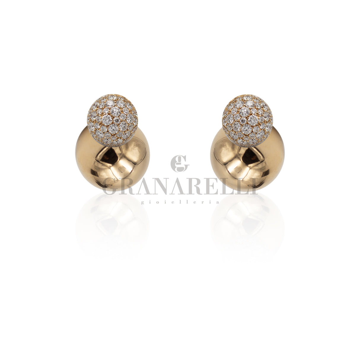 Orecchini Boule Diamanti in Oro Rosa