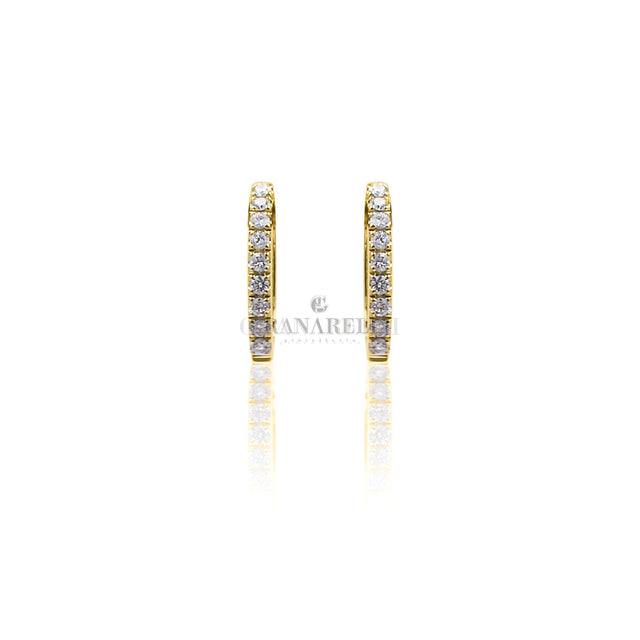 Orecchini Cerchi Diamanti In Oro Giallo-Orecchini-CRIVELLI-Gioielleria Granarelli