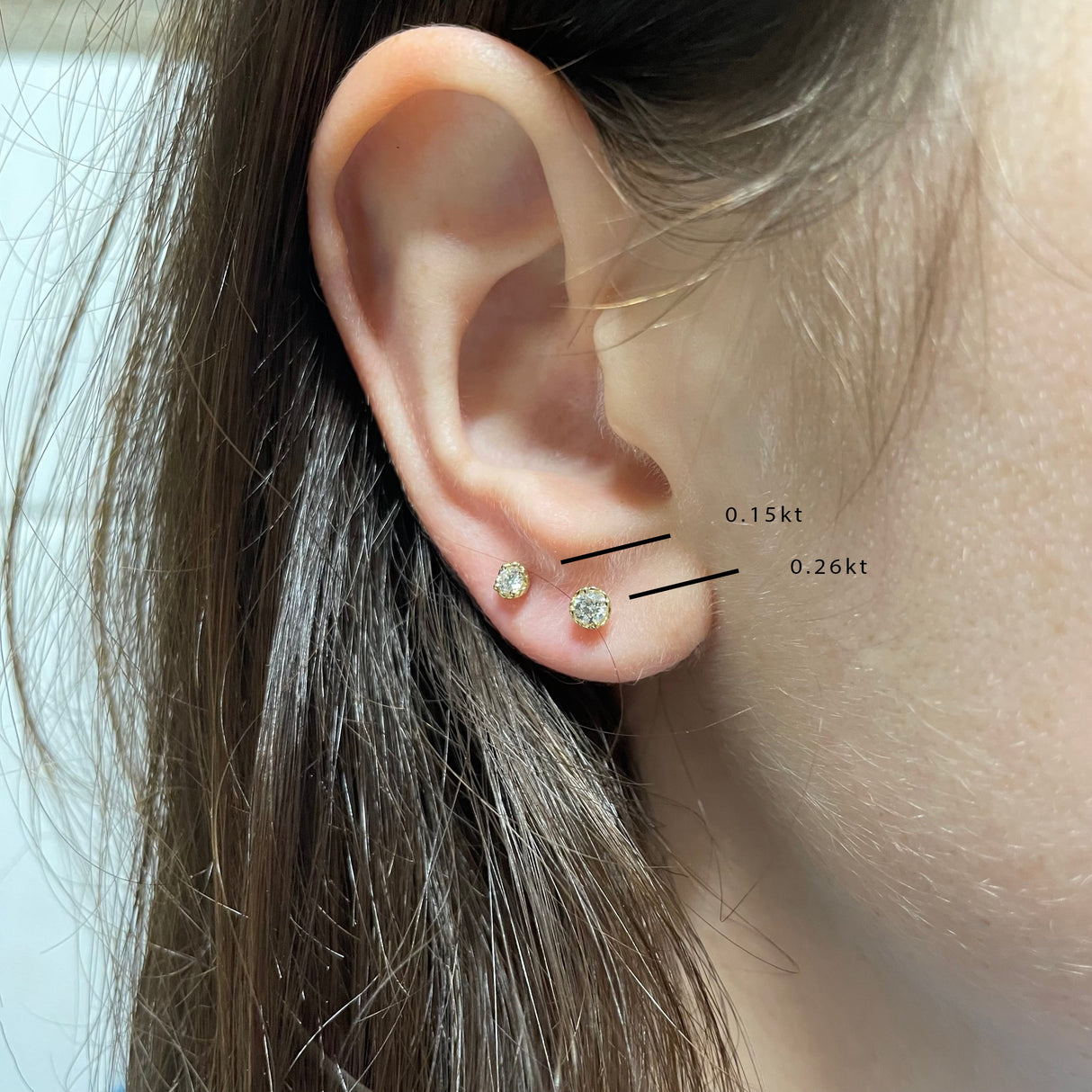 Orecchini Punto Luce Diamante 0.16kt-Orecchini-RECARLO-Gioielleria Granarelli