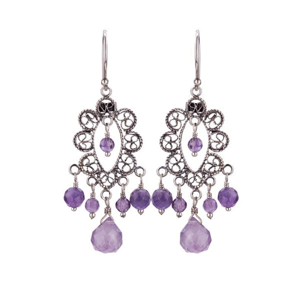 Orecchini Yvone Christa Ametista-Orecchini-YVONE CHRISTA-Gioielleria Granarelli