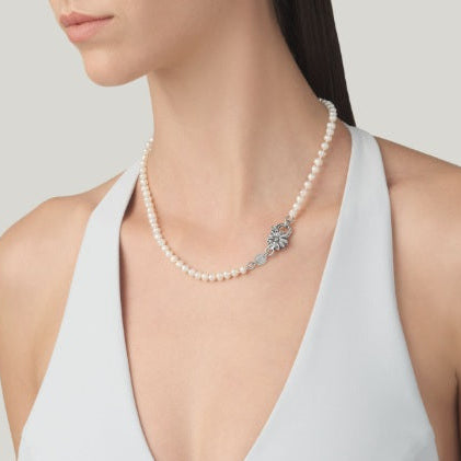 Collana Perle Piccole Chiusura Margherita