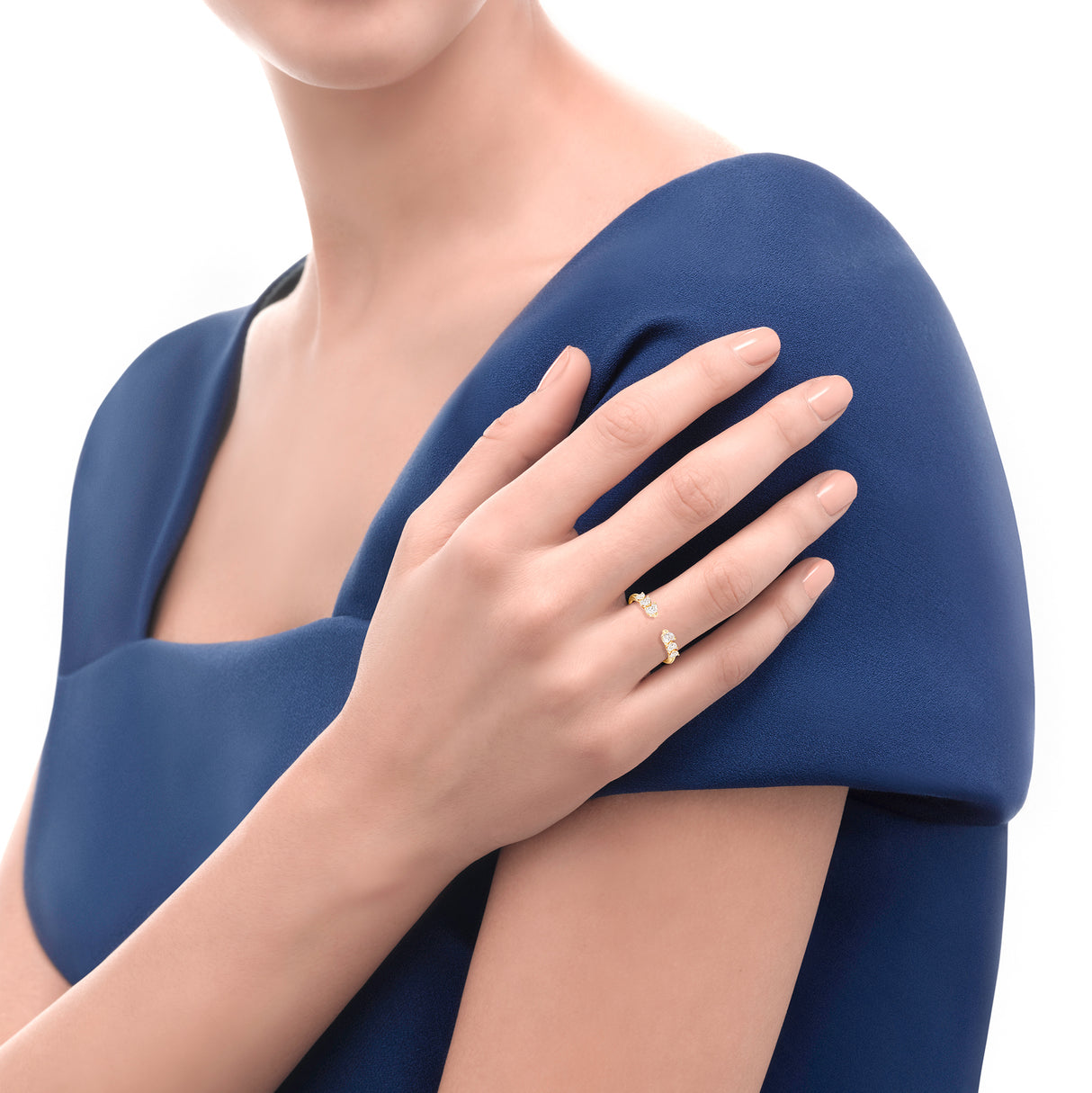 Anello fedina sei Cuori in Oro Giallo