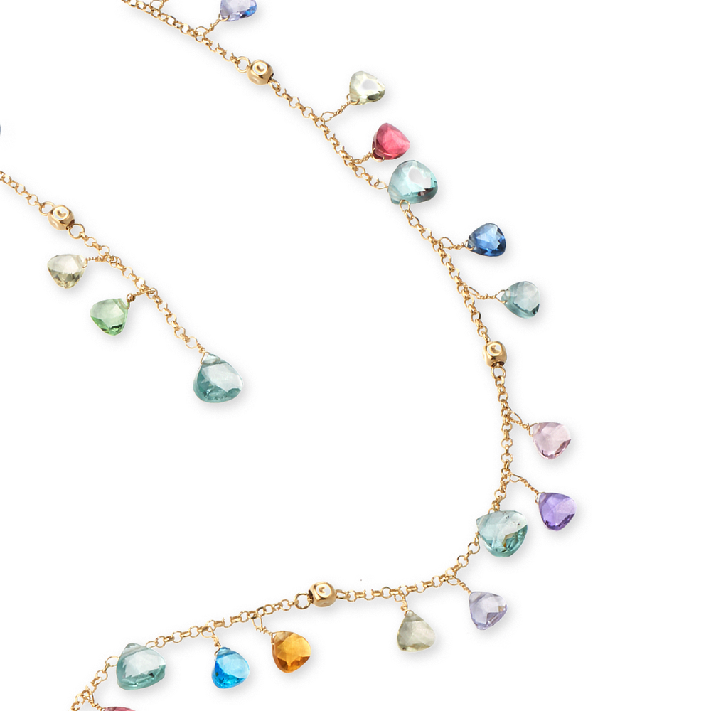 Collana Lunga a Cristalli Multicolor