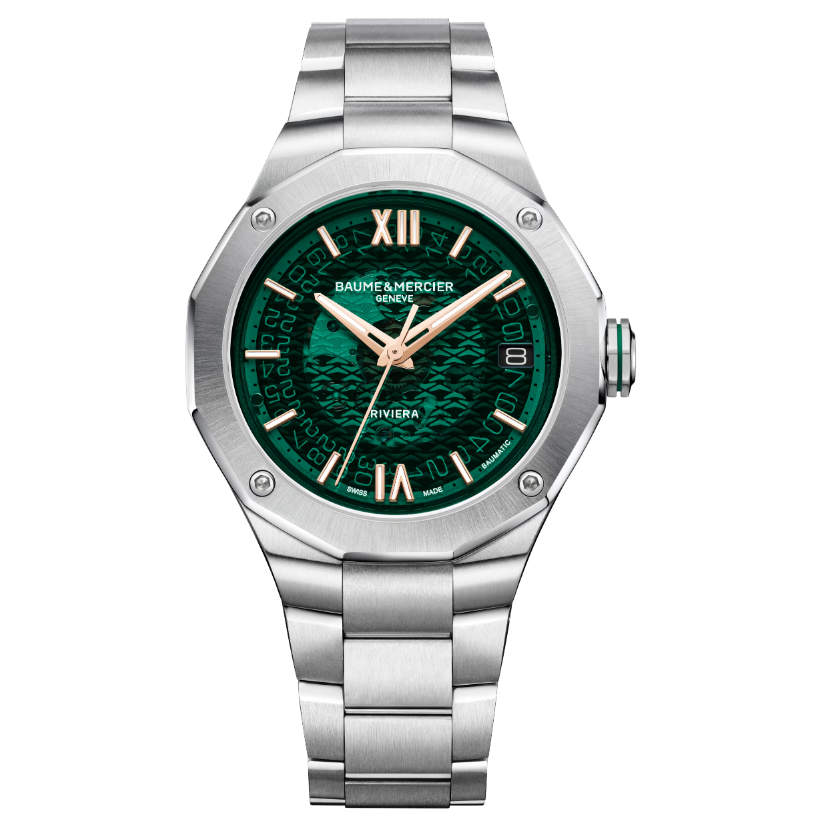 Riviera Automatico Verde Acciaio 39mm-Orologi-BAUME ET MERCIER-Gioielleria Granarelli
