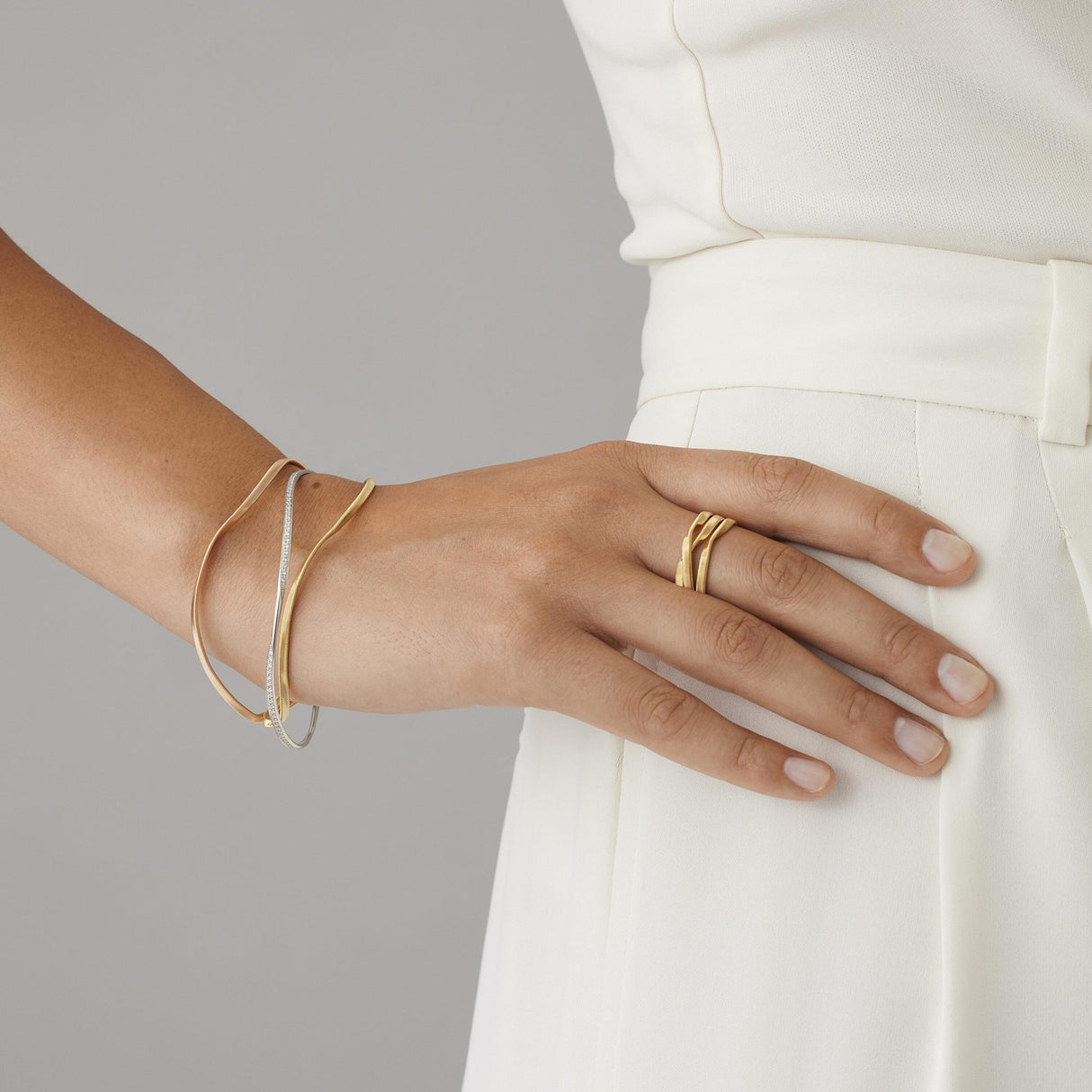 Anello Marco Bicego Marrakech 3 fili in Oro Giallo