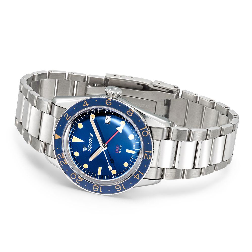 Sub-39 GMT Vintage Blu Bracelet-Orologi-SQUALE-Gioielleria Granarelli