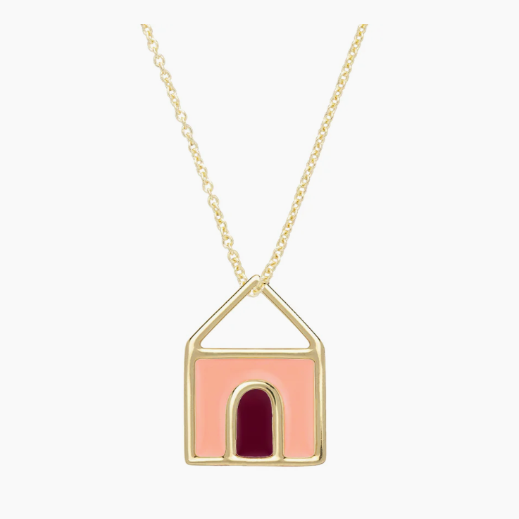 Collana Casita Prisma Rosa
