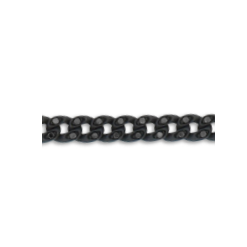GROUMETTE MINI HALSKETTE AUS SCHWARZEM TITAN MIT SCHWARZEN DIAMANTEN