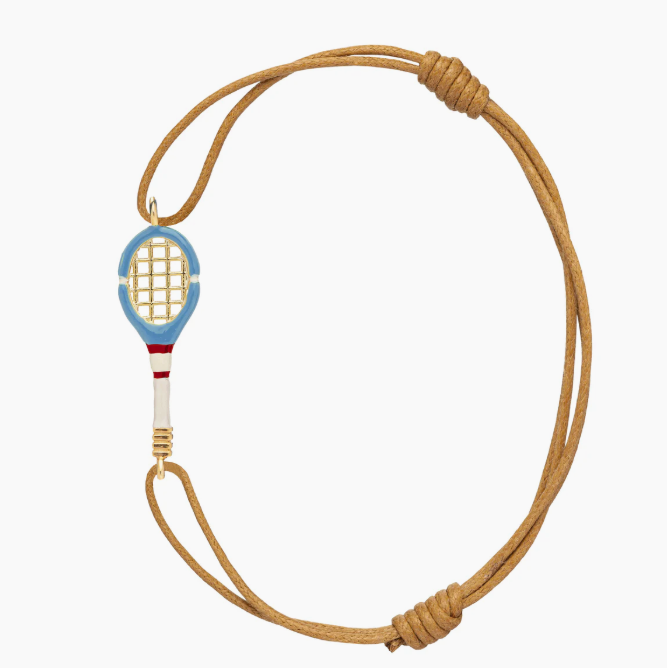 BRACCIALE TENNIS AZZURRO CORDA