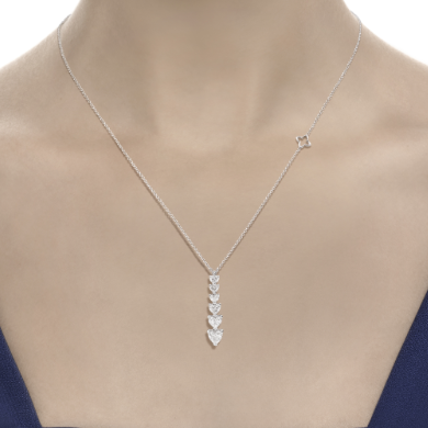 Girocollo Recarlo con diamanti taglio cuore 1,22ct