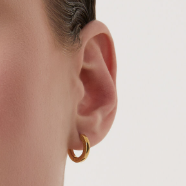Small Golden Huggie Earrings