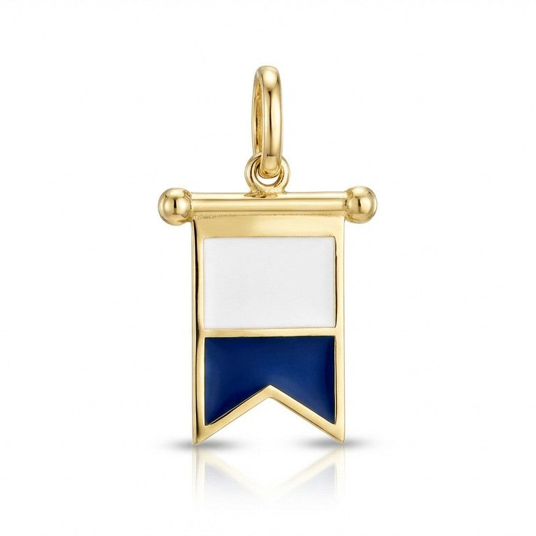 Ciondolo Bandierina Marinara Oro Giallo 9kt