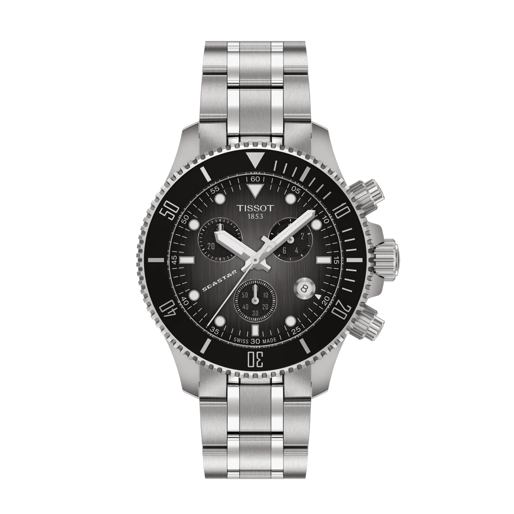 Seastar 1000 Chronograph 38mm Nero Acciaio