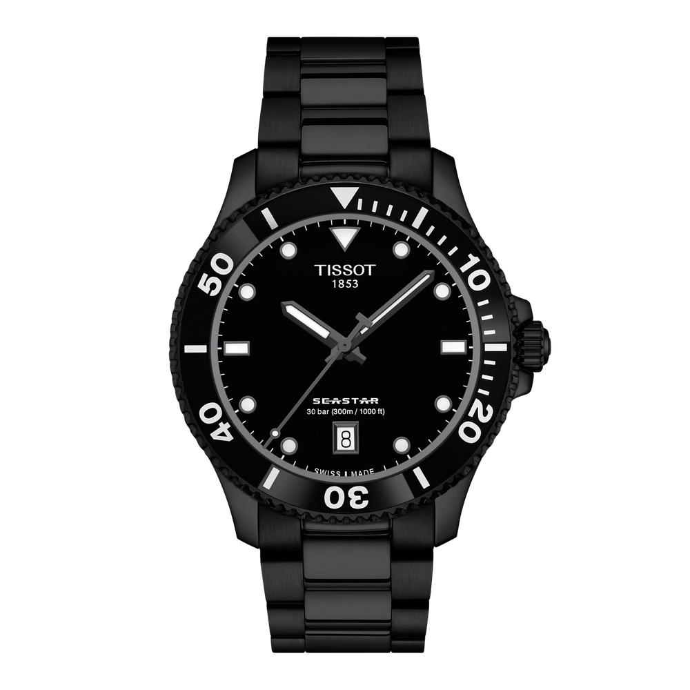 Tissot Seastar 1000 Quarzo Nero 40mm-Orologi-TISSOT-Gioielleria Granarelli