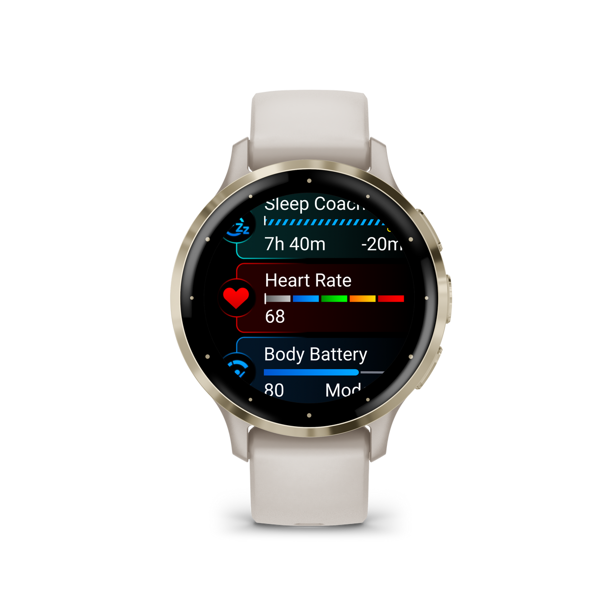 Venu 3S - Ivory & Soft Gold with silicone strap