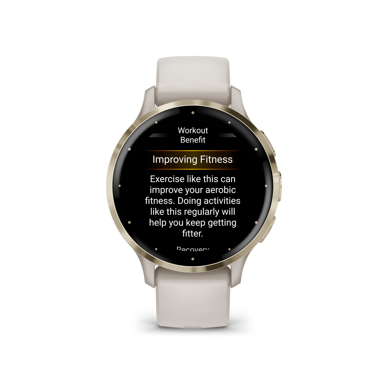 Venu 3S - Ivory & Soft Gold with silicone strap