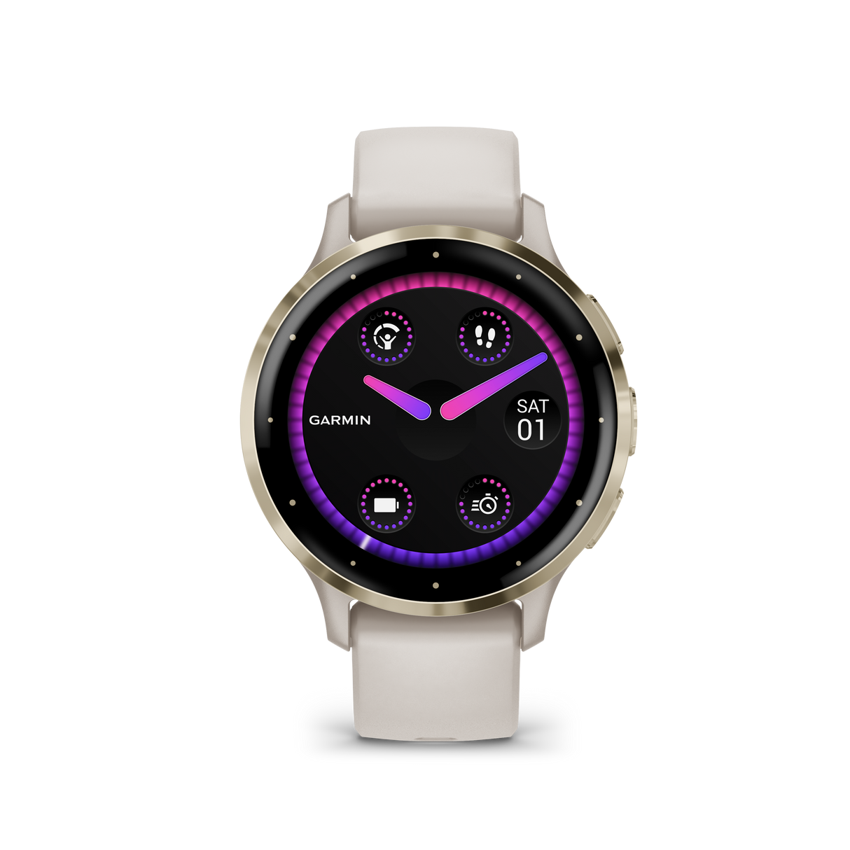 Venu 3S - Ivory & Soft Gold with silicone strap