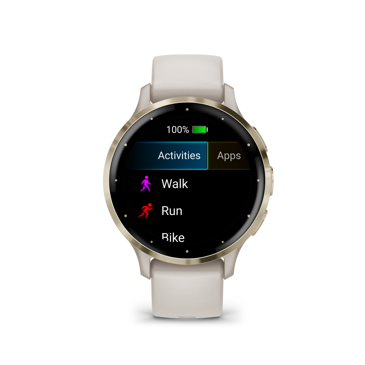 Venu 3S - Ivory & Soft Gold with silicone strap