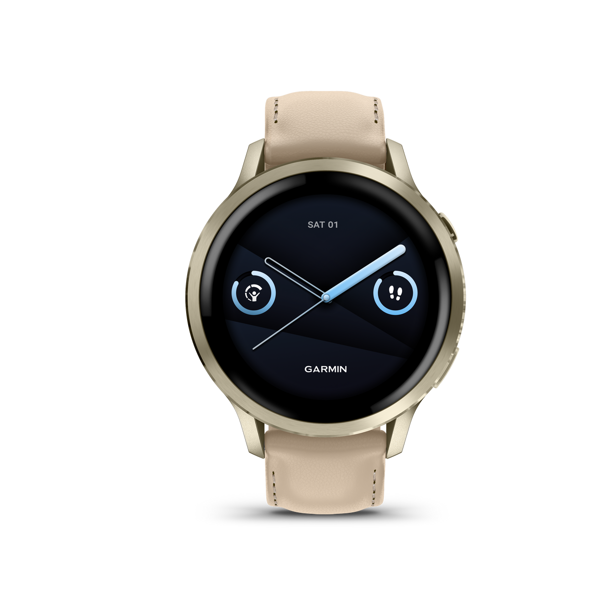 Venu® 4 - 41 mm Lunar gold con cinturino in silicone Bone e cinturino in pelle Light Sand