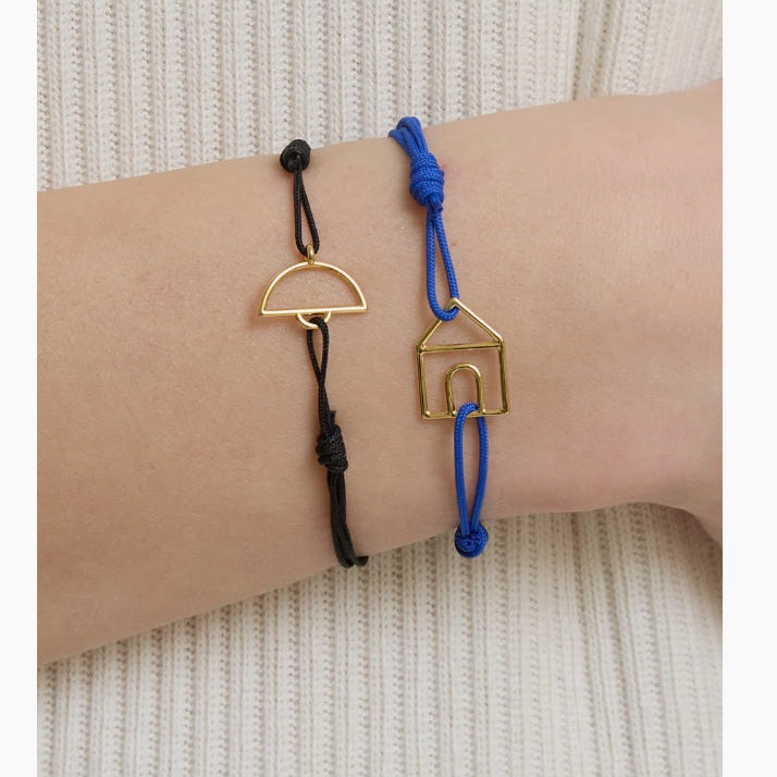 CASA PURA BRACCIALE CORDA VERDE BOTTIGLIA