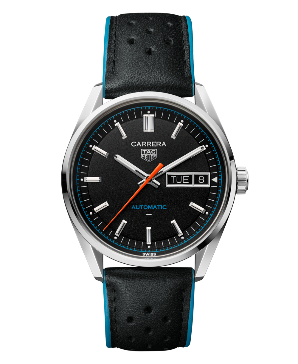 Carrera Automatico Day-Date Nero 41 mm Pelle