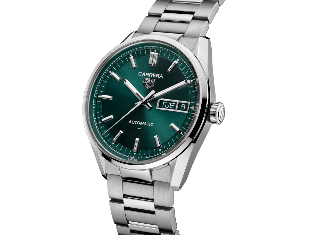 Carrera Automatico Day-Date Verde 41 mm Acciaio