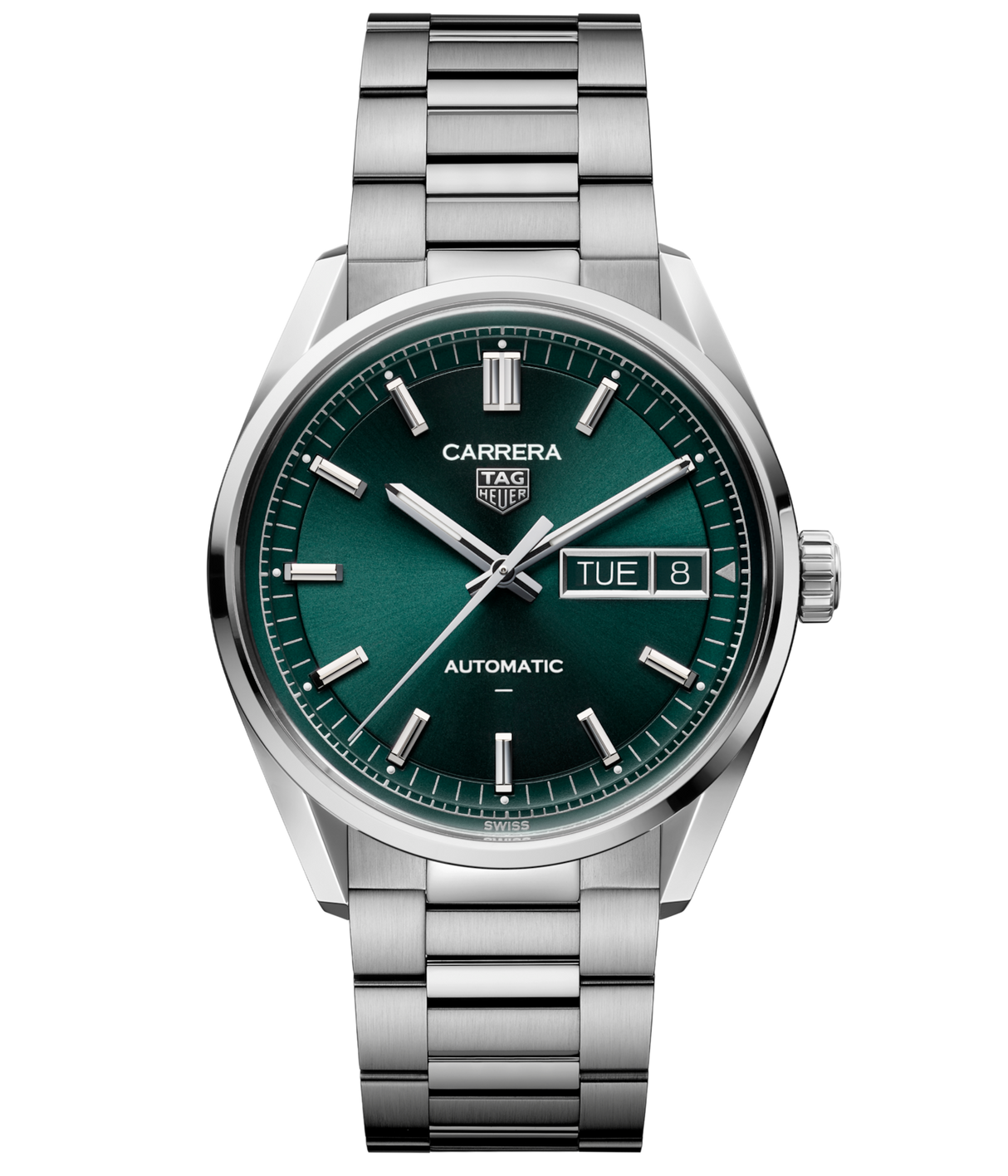 Carrera Automatico Day-Date Verde 41 mm Acciaio