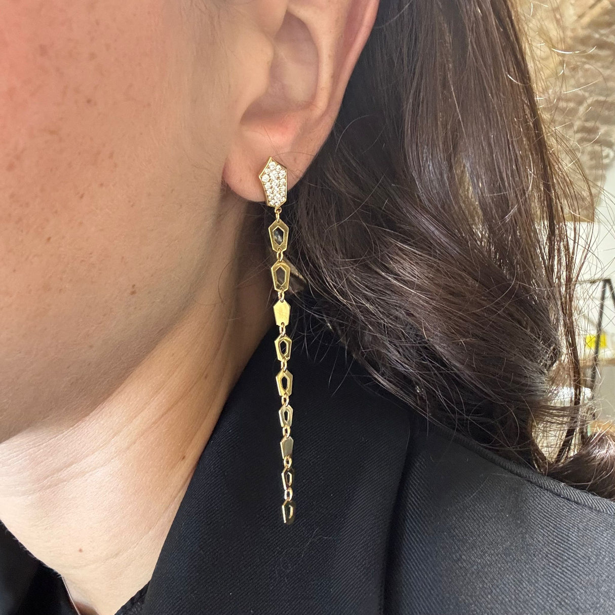 Orecchini con Diamanti e Oro Giallo