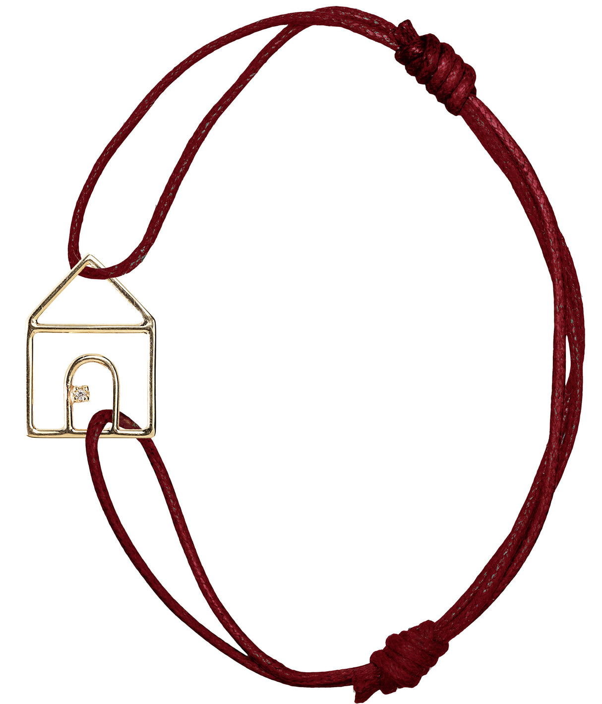 CASITA BRILLANTE, BRACCIALE CORDA BORDEAUX