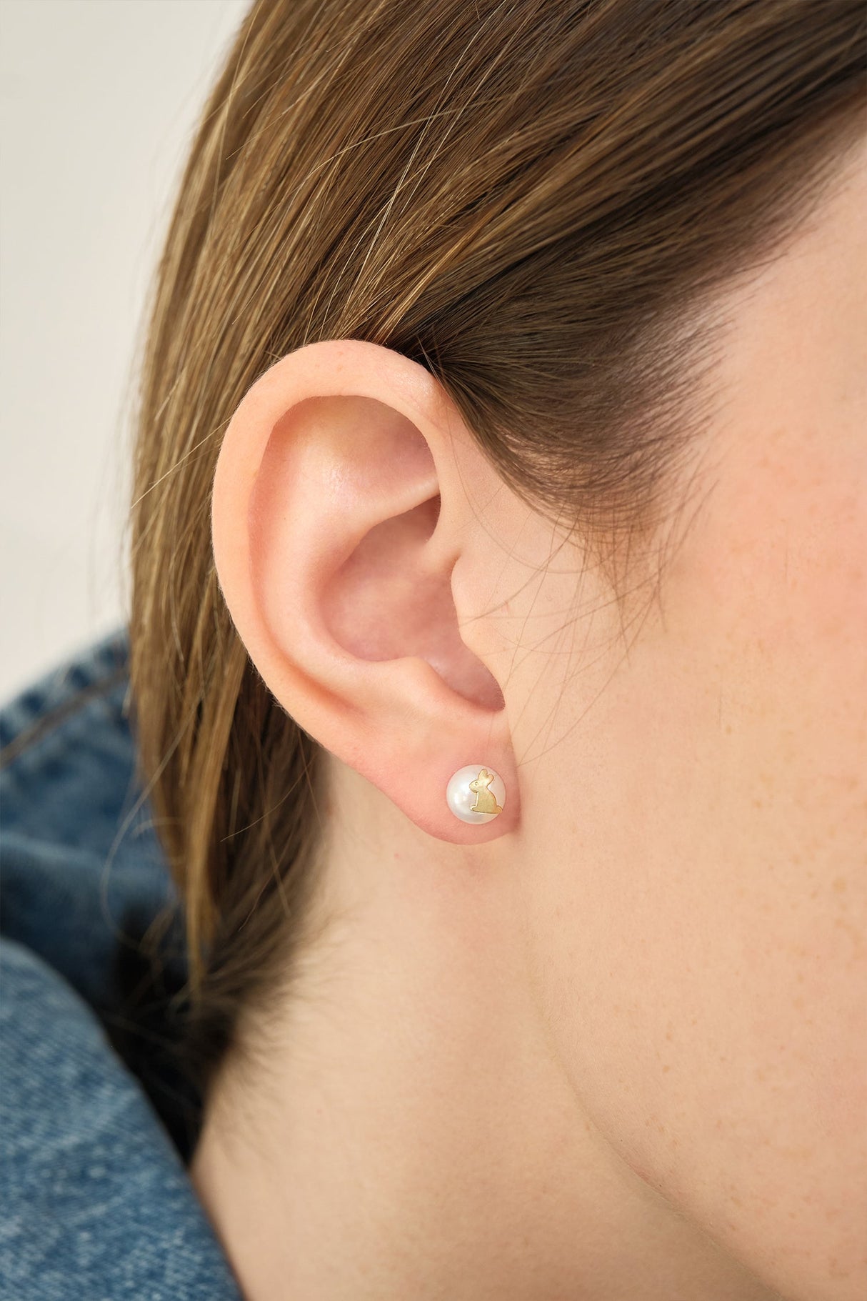 MINI BOLD CONIGLIO PERLA ORECCHINI