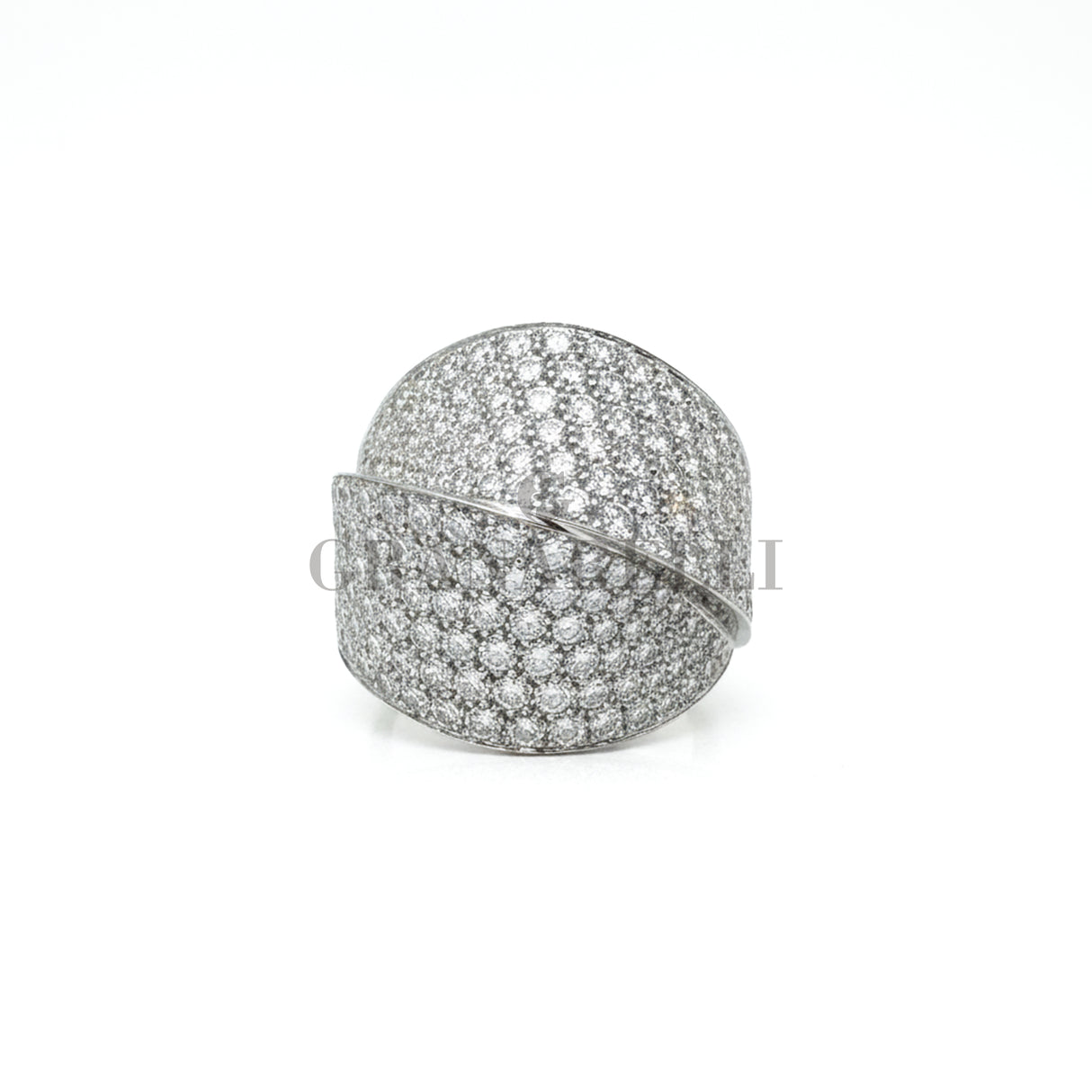 Anello fascia Oro Bianco e Diamanti