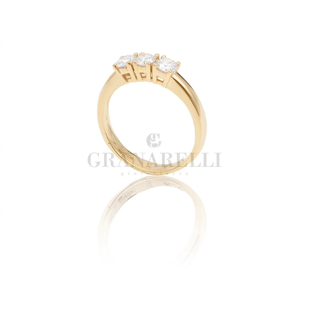 Anello Trilogy 0.58kt in Oro bianco