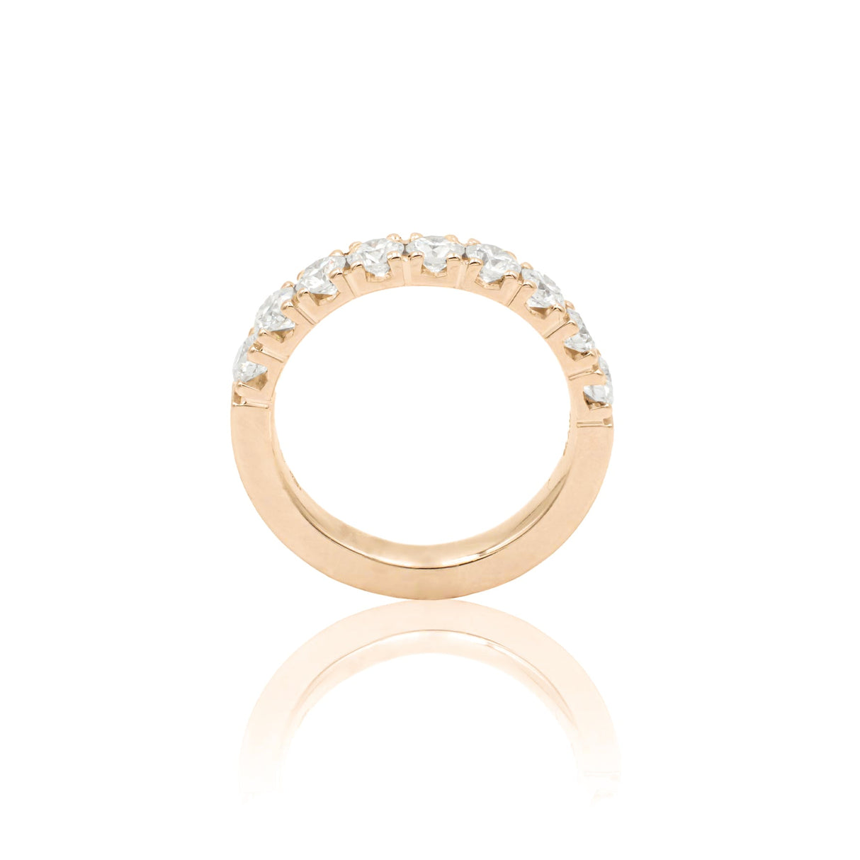 Anello Fedina Half Eternity Diamanti 1.32kt in oro rosa-Anelli-GRANARELLI-Gioielleria Granarelli