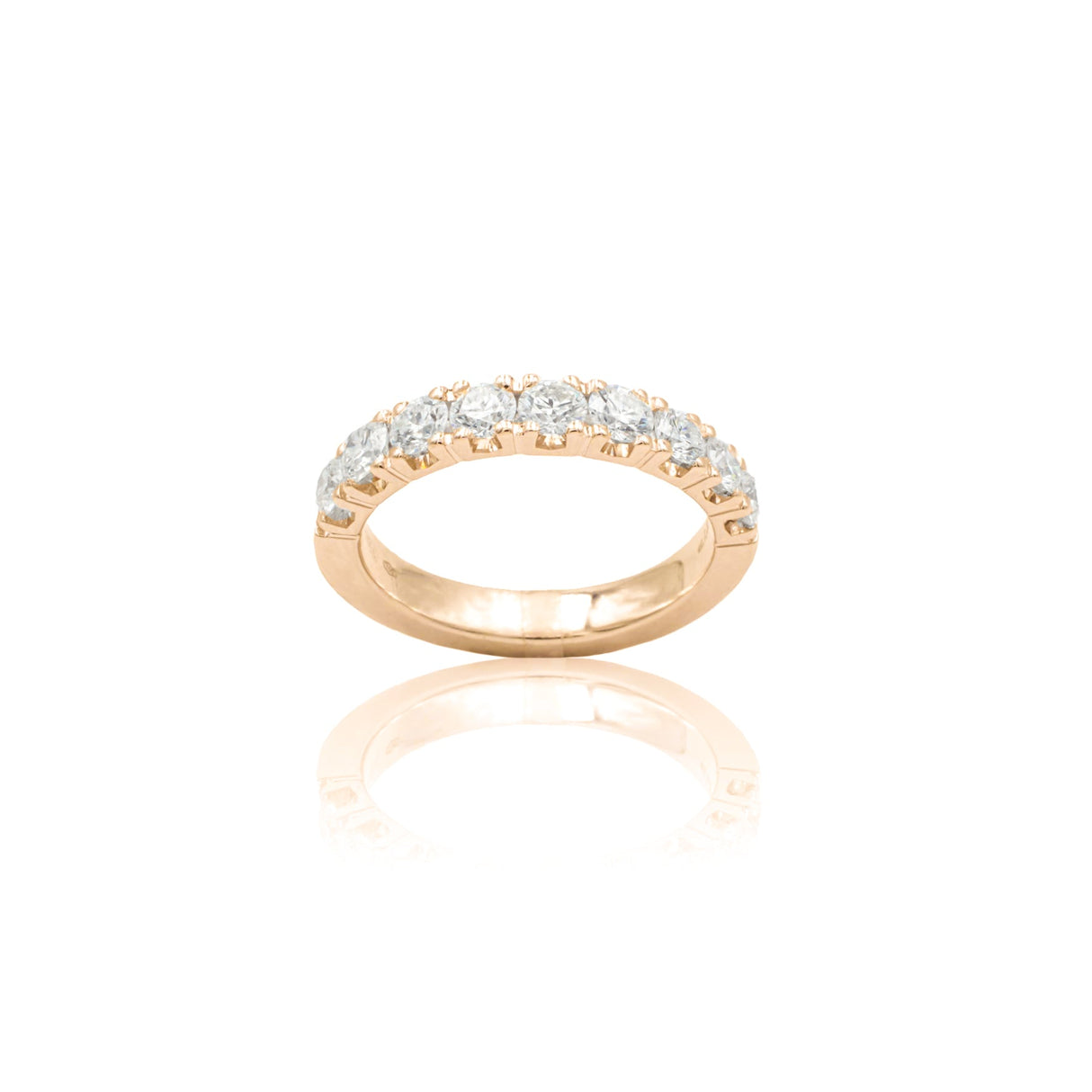 Anello Fedina Half Eternity Diamanti 1.32kt in oro rosa-Anelli-GRANARELLI-Gioielleria Granarelli