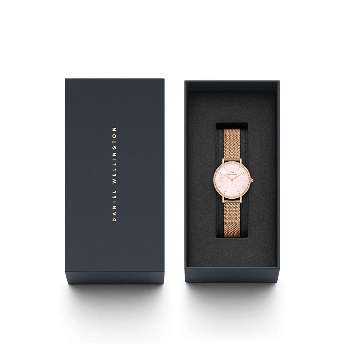 Petite Lumine Bezel Melrose Pink Madreperla 28mm-Orologi-DANIEL WELLINGTON-Gioielleria Granarelli