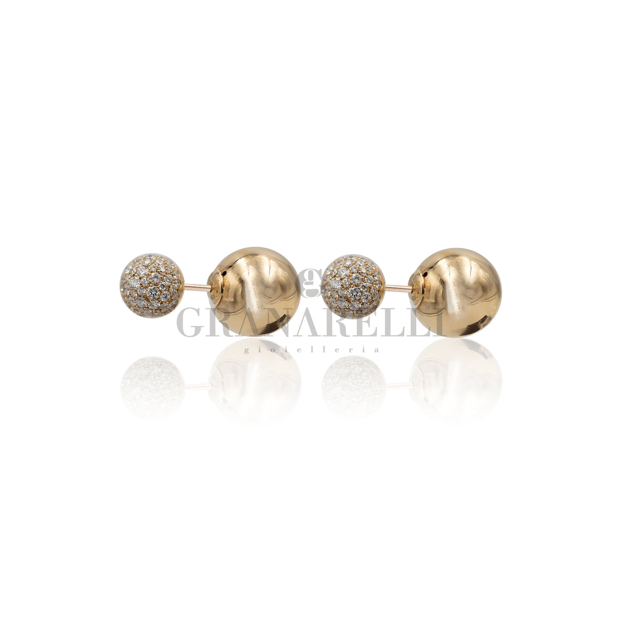 Orecchini Boule Diamanti in Oro Rosa