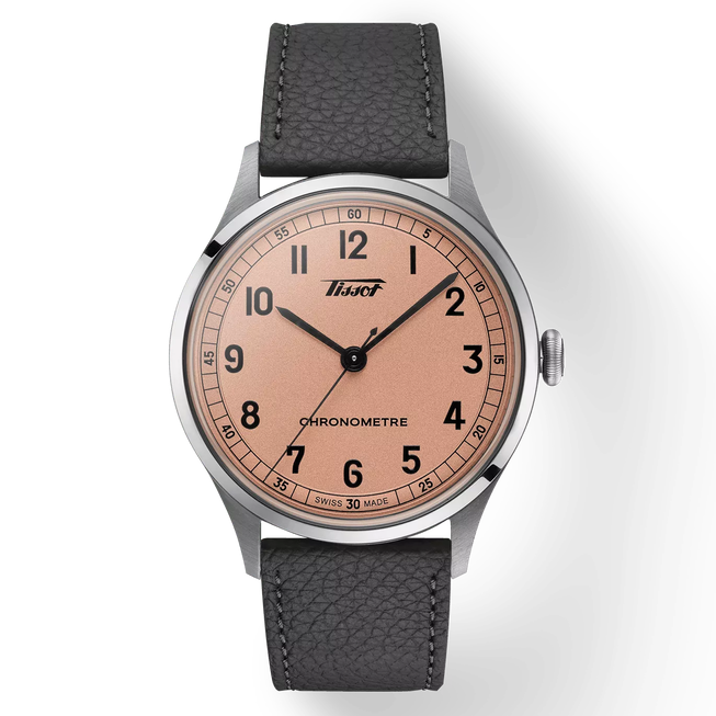 Heritage 1938 Automatico Cosc Pelle Grigia 39mm