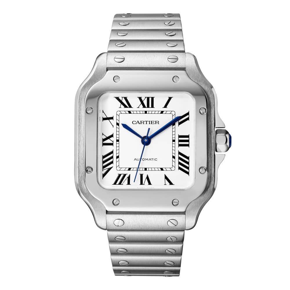 Santos de Cartier, Modello medio, movimento automatico, acciaio NUOVO