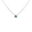 Girocollo Cuore Smeraldo e Diamanti in Oro Bianco-Girocolli-GRANARELLI-Gioielleria Granarelli