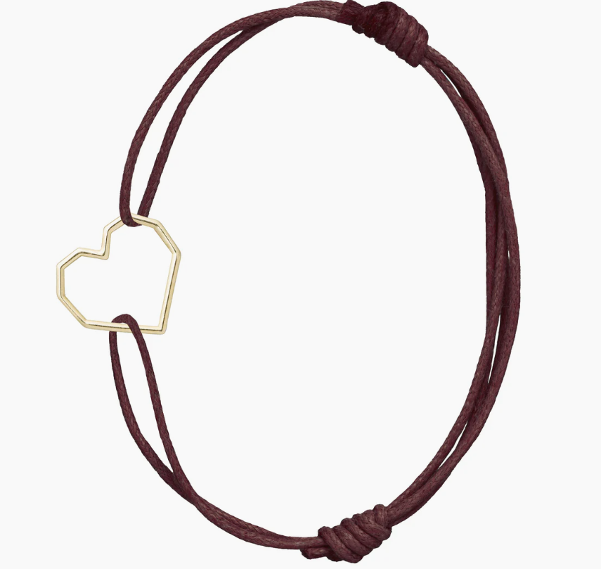 CORAZON BRACCIALE CORDA BORGOGNA