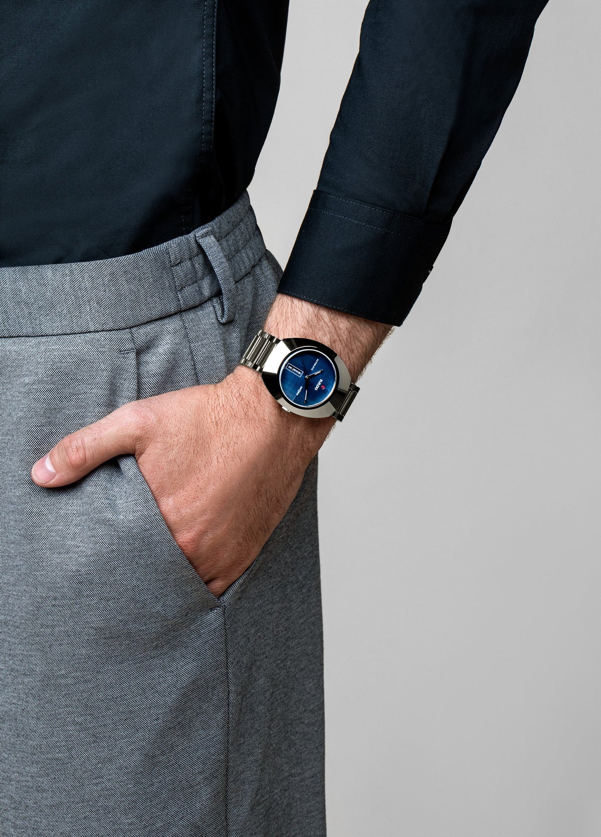 Diastar Original Automatico Acciaio Blu 38mm