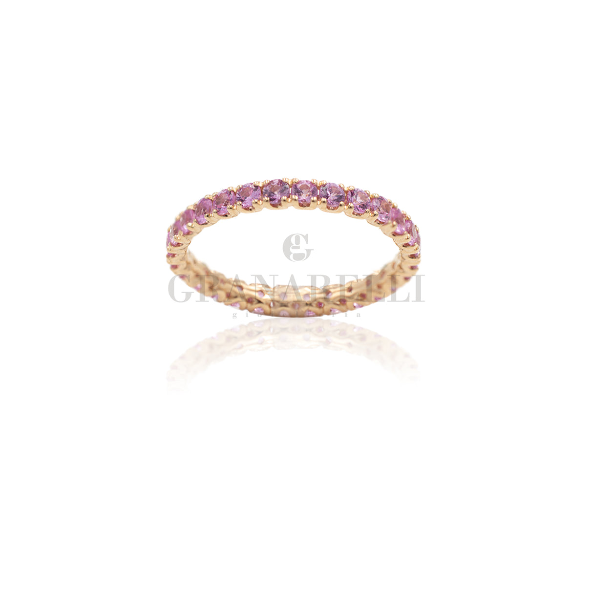 Fedina Girodito oro Rosa con Zaffiri rosa 1,40 ct