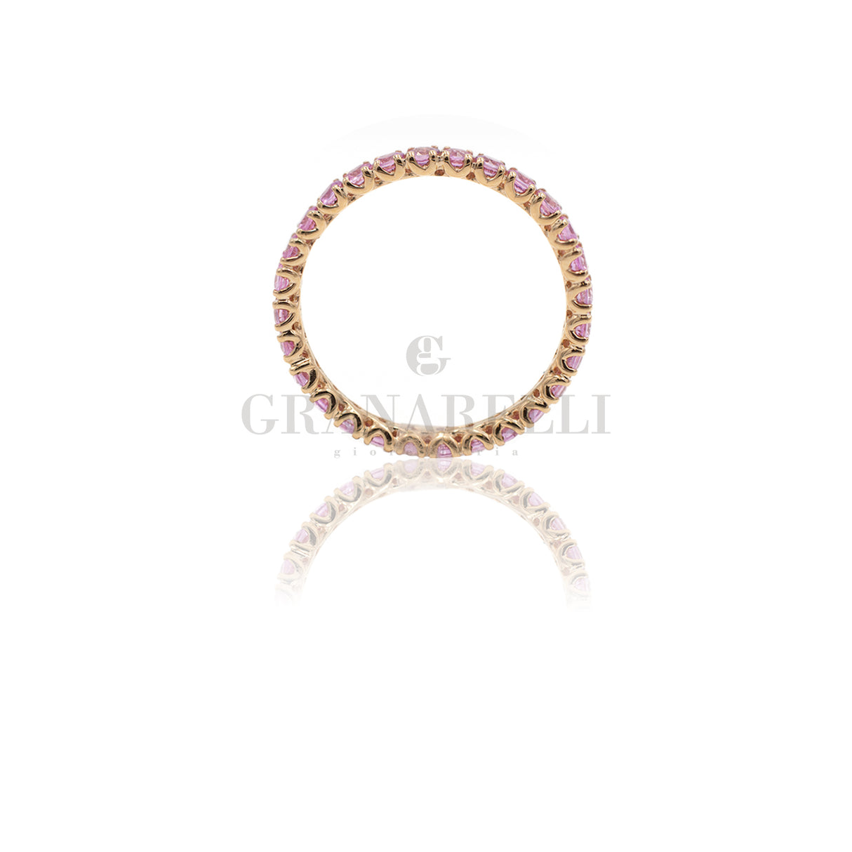 Fedina Girodito oro Rosa con Zaffiri rosa