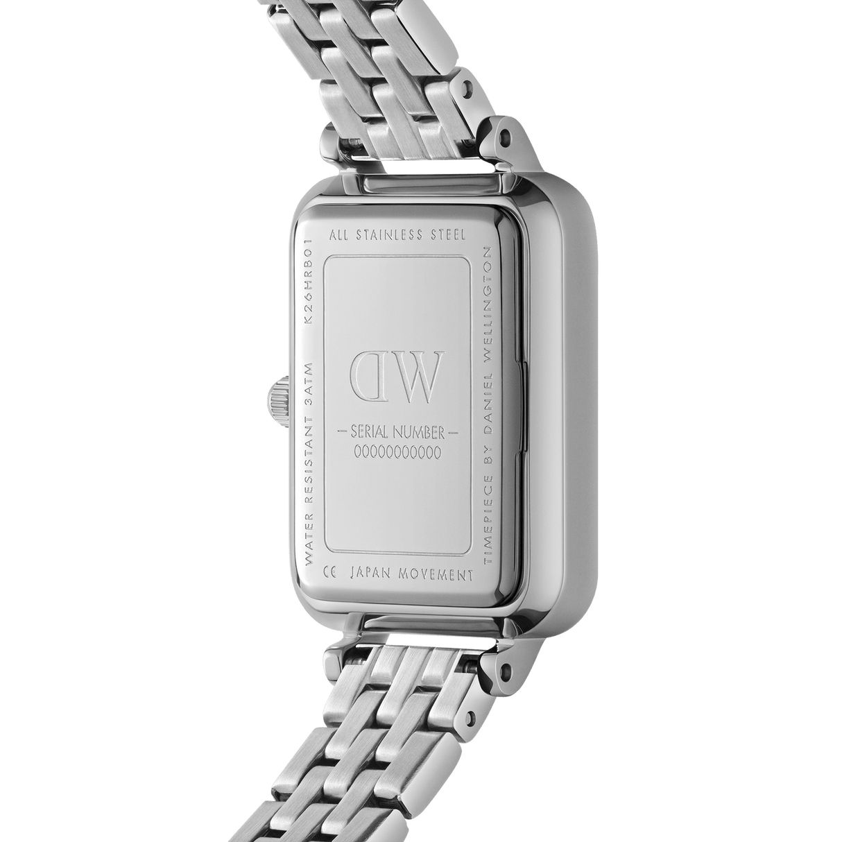 Quadro Roman Numerals 5-Link Silver