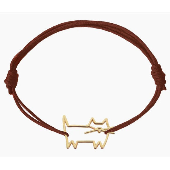 GATTO BRACCIALE CORDA BORGUNDY