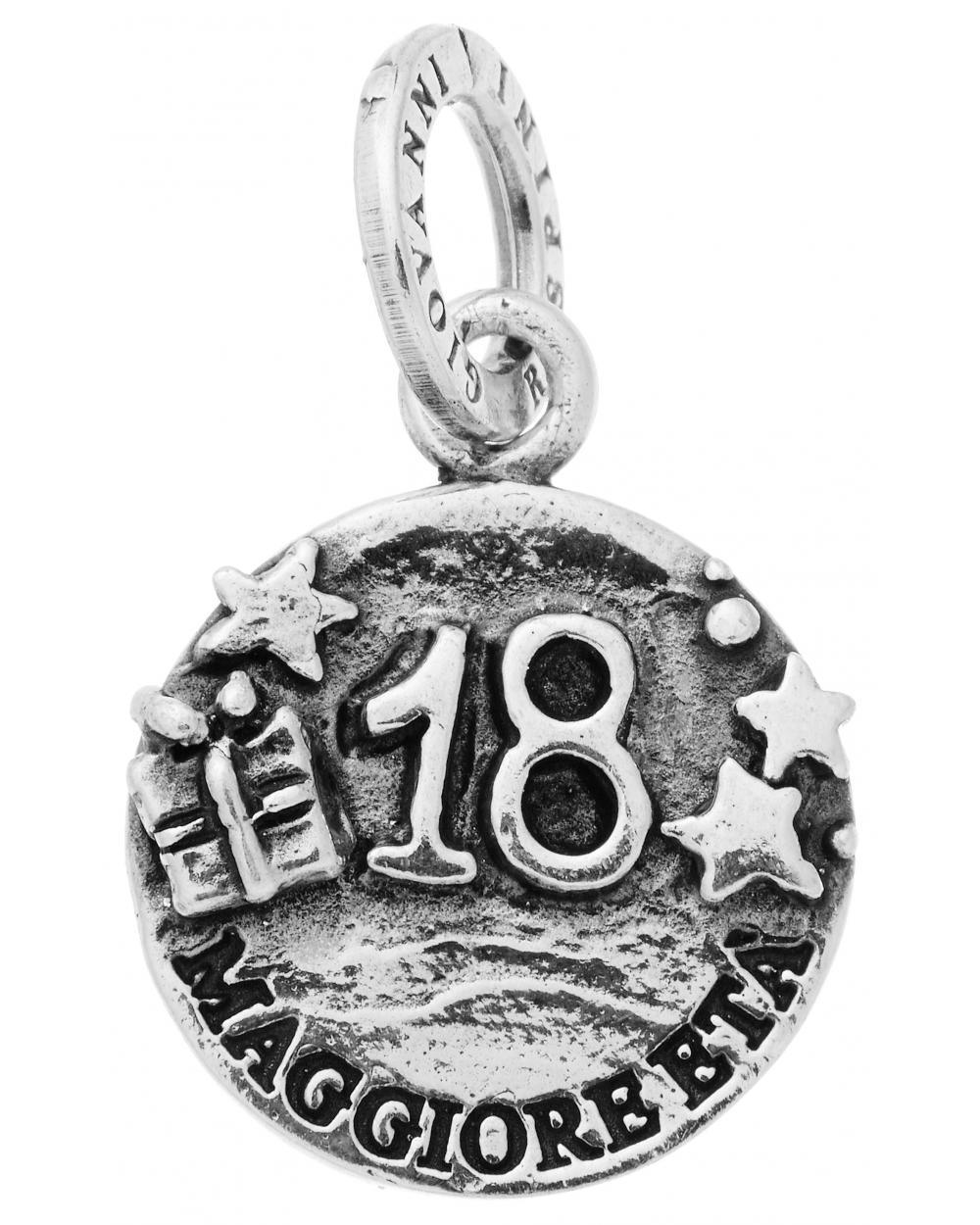 Charm Medaglia Maggiore Età 18 Anni - Argento 925