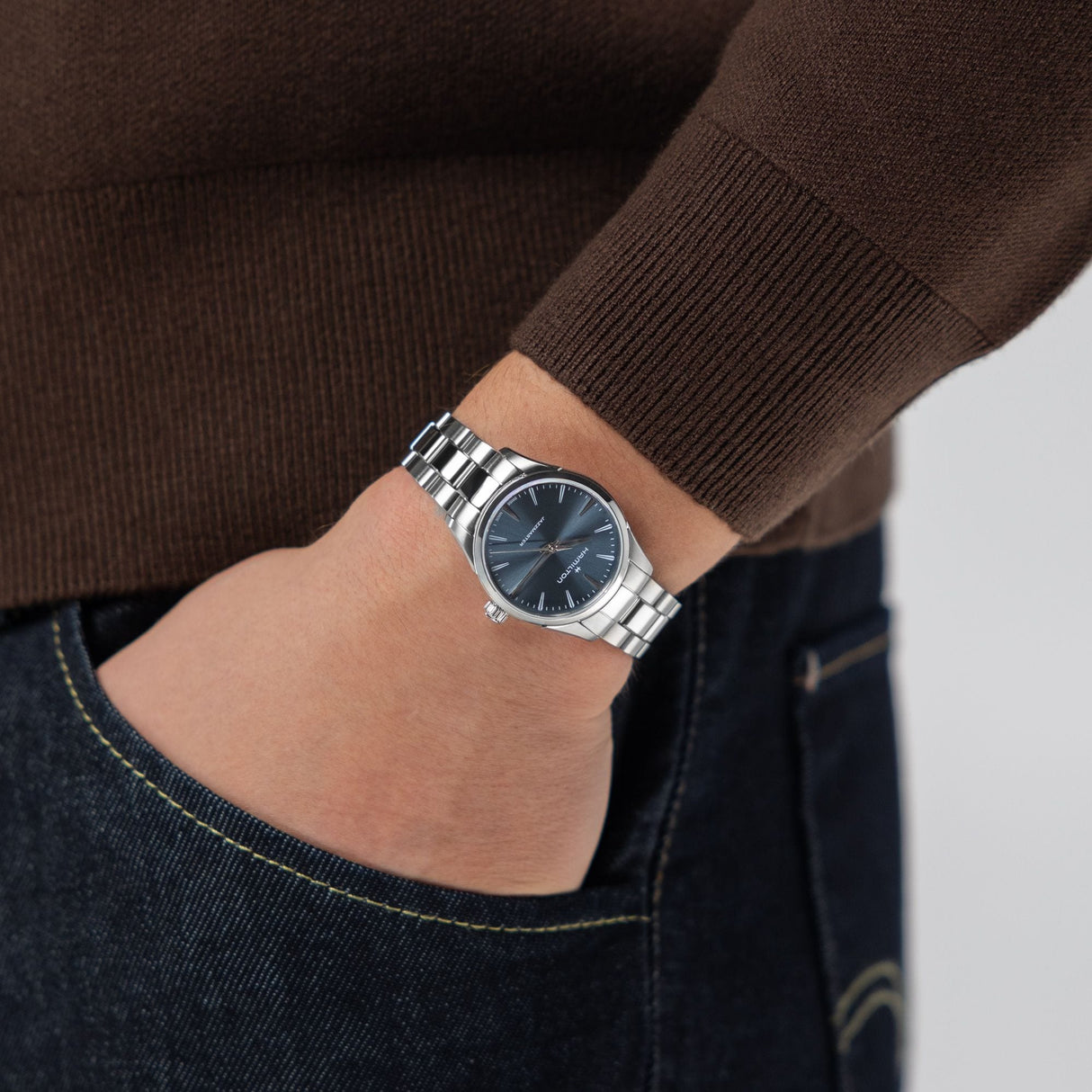 Jazzmaster Quarzo Acciaio Blu 32mm