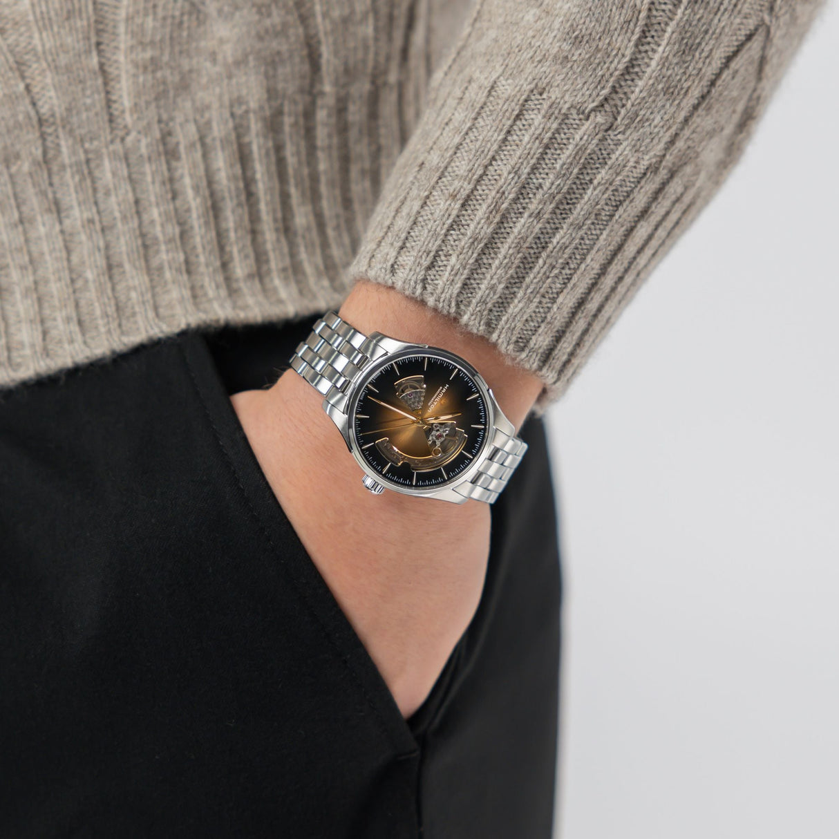 Jazzmaster Open Heart Automatico Champagne Acciaio 40mm