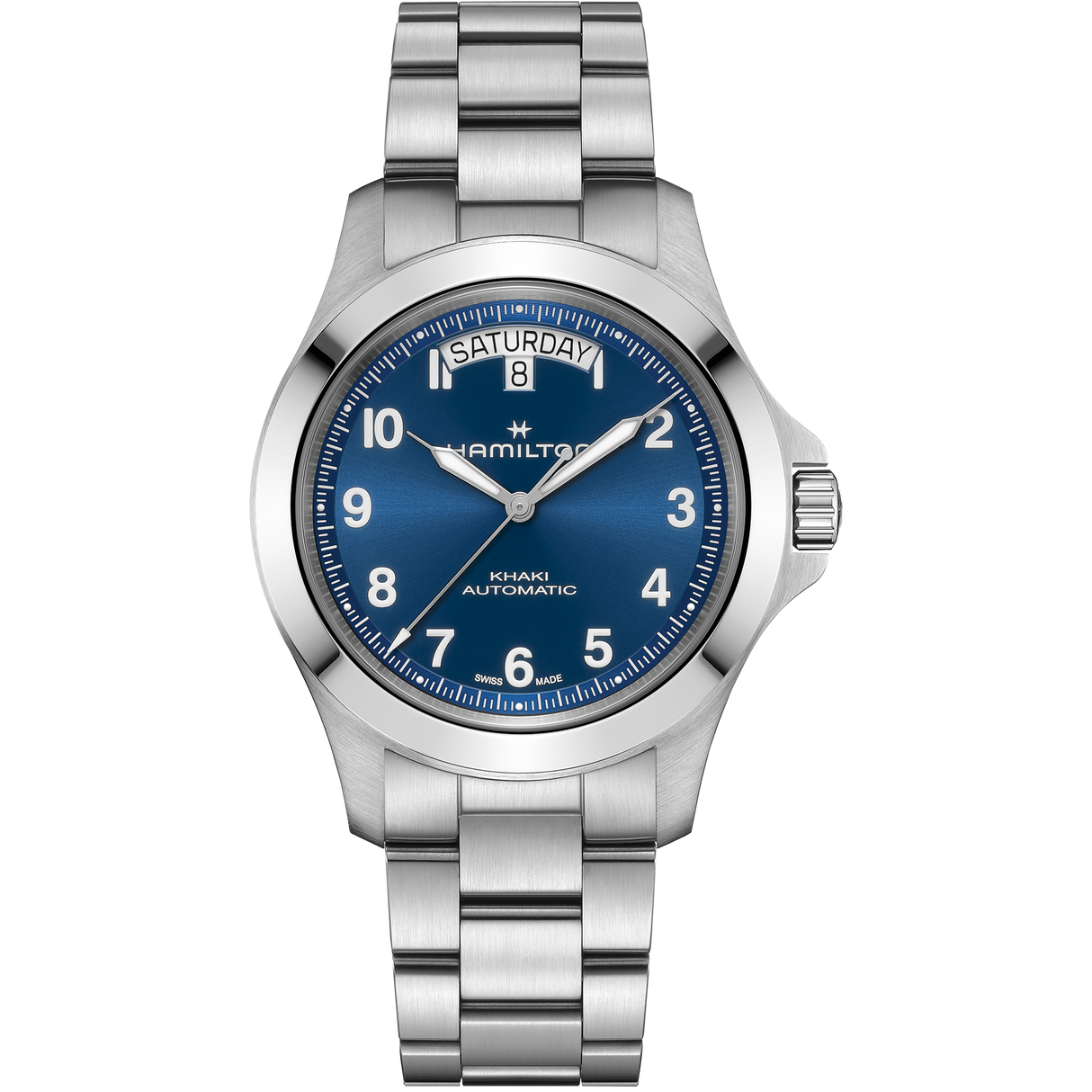 Khaki Field King Day-Date Blu Acciaio 40mm